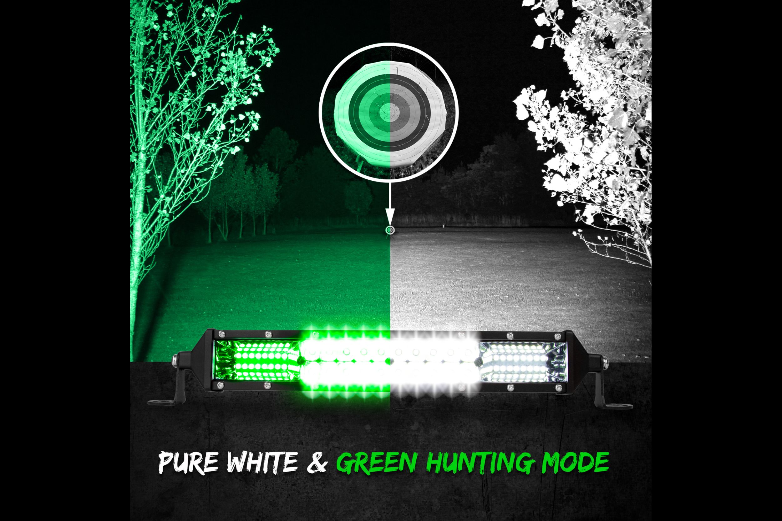 XKGlow 2 In 1 Green White Light Bar TRS